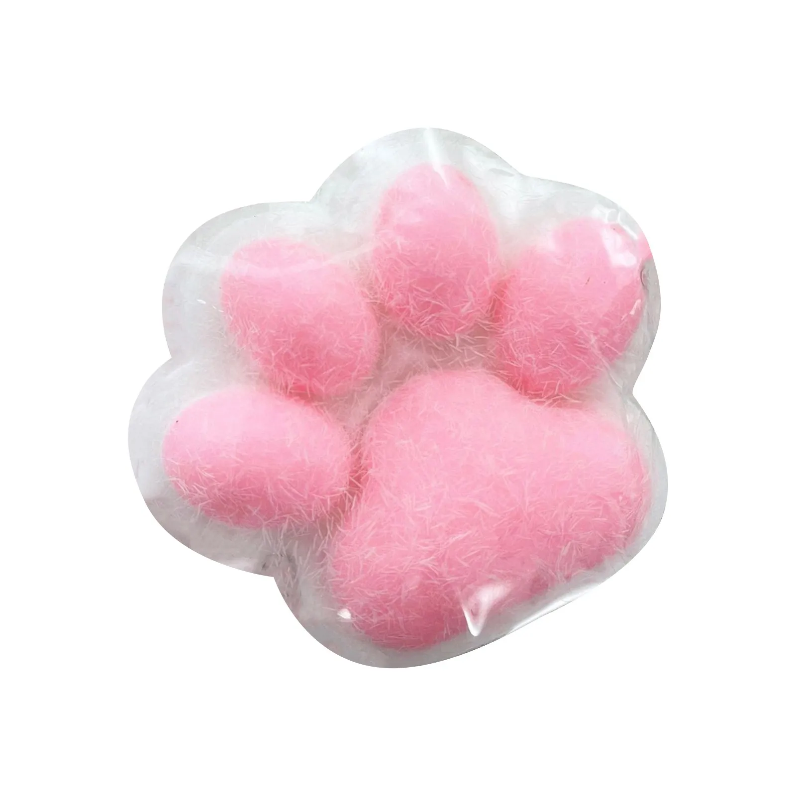 1Pc Squishy Transparent Cat Claws Squeeze Toys Kids Adult Soft Pinch Pop Fidget Toys with Butterfly Beads New Year XMAS Gift
