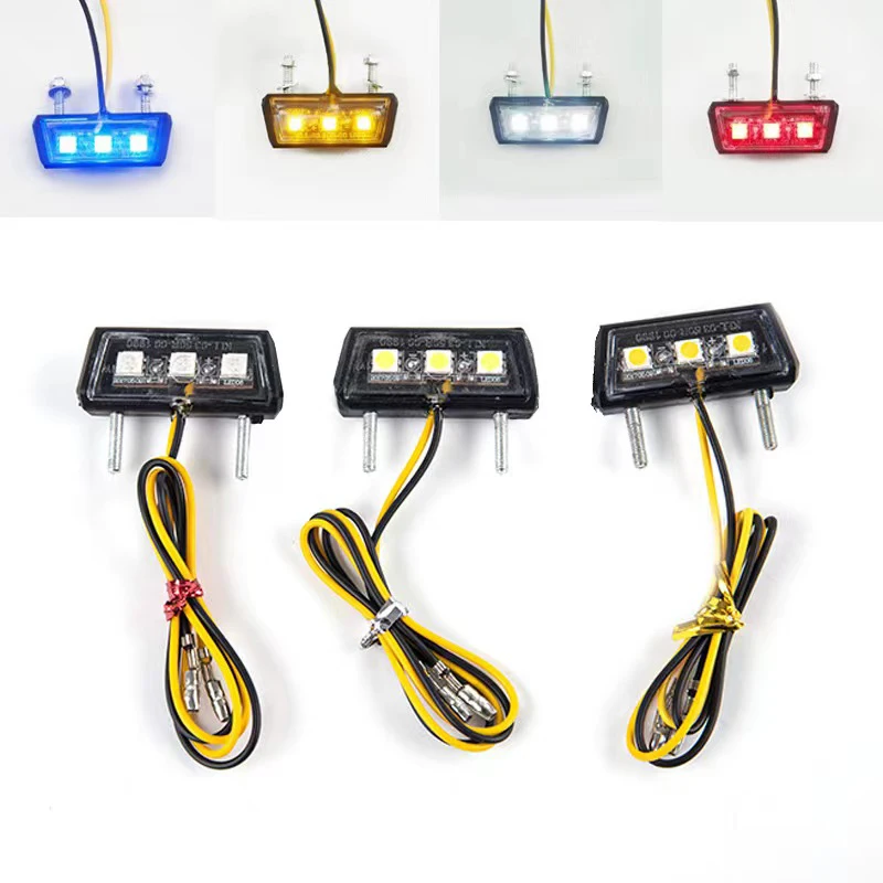 Motorcycle Modification License Plate LED Light Waterproof Motorcycle License Plate Light 12v