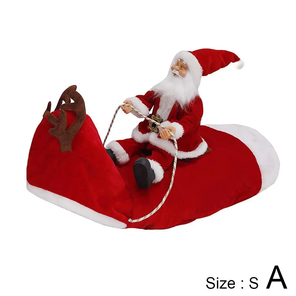Traje de cachorro de natal bonito roupa de natal santa passeios uma trenó roupas para cães de estimação filhote de cachorro trajes de natal para cães pequenos e médios e3d0
