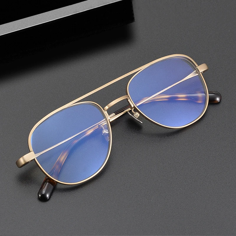 

Classic Pilot Titanium Glasses Frame for Men Women Vintage Optical Prescription Eyeglasses Luxury Brand Aviation Myopia Eyewear