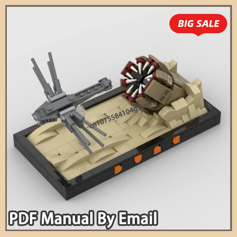 

Star Movie Model MOC Building Bricks Dune Sandworm Attack Diorama Technology Modular Blocks Gift Christmas Toy DIY Sets Assembly
