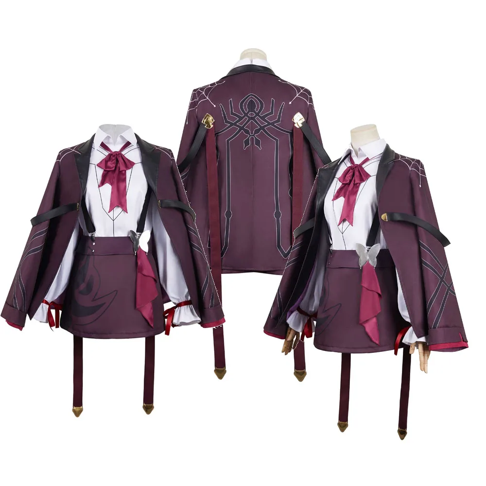 

Women Kafka Cosplay Halloween Skirt Coat Shirt Ties Costume Game Star Rail Roleplay Uniform Outfit Carnival Party Suit