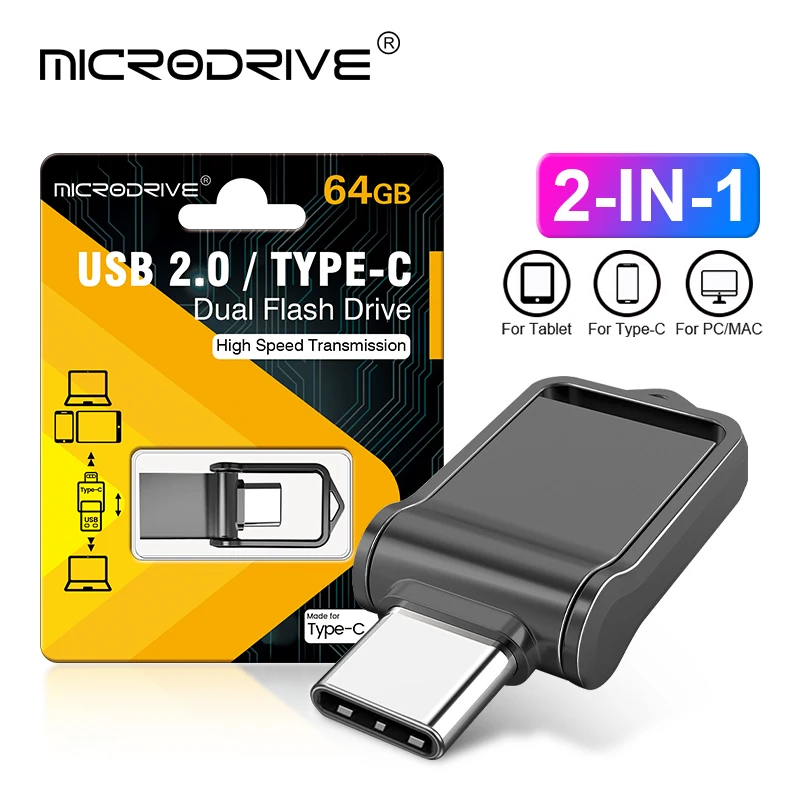 OTG Pendrive typu C Mini metalowa pamięć USB 32 GB Pendrive typu C 128 GB do smartfona Huawei