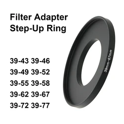 Camera lens Filter Adapter Ring Step Up Ring Metal for 39mm lens - 40.5 42 43 46 49 52 55 58 62 67 72 77mm UV ND CPL Lens Hood