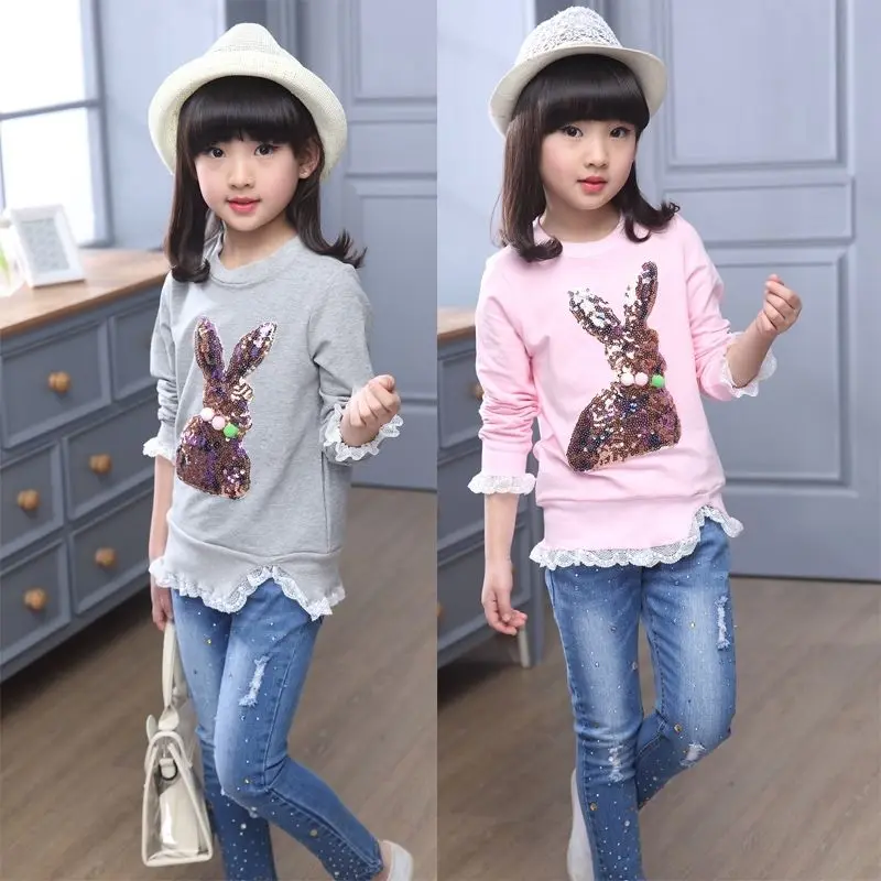 

Футболка Long Sve для девочек, круглая, базовый слой, осенние модные корейские хлопковые футболки среднего размера, большие детские футболки