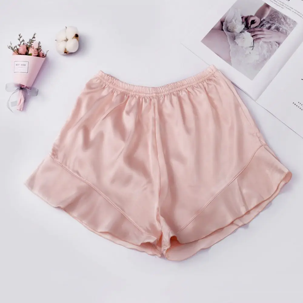 

Summer Silk Outer Wear Shorts Safety Pants Anti Emptied Ruffle