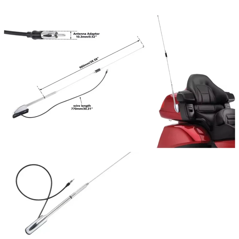 Motorcycle Antenna Audio Comfort Navi For Honda Goldwing GL1800 GL1500 2001-2017