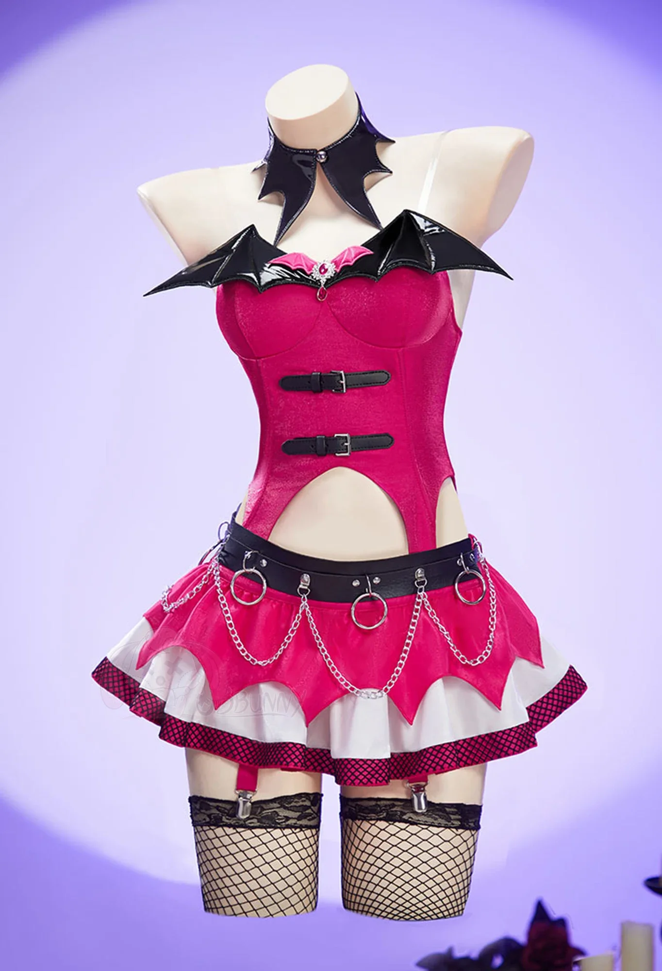 

Women's Halloween party fantasy uniform dress props socks brooch earrings new set Monster Cos High Draculaura Cosplay Costume