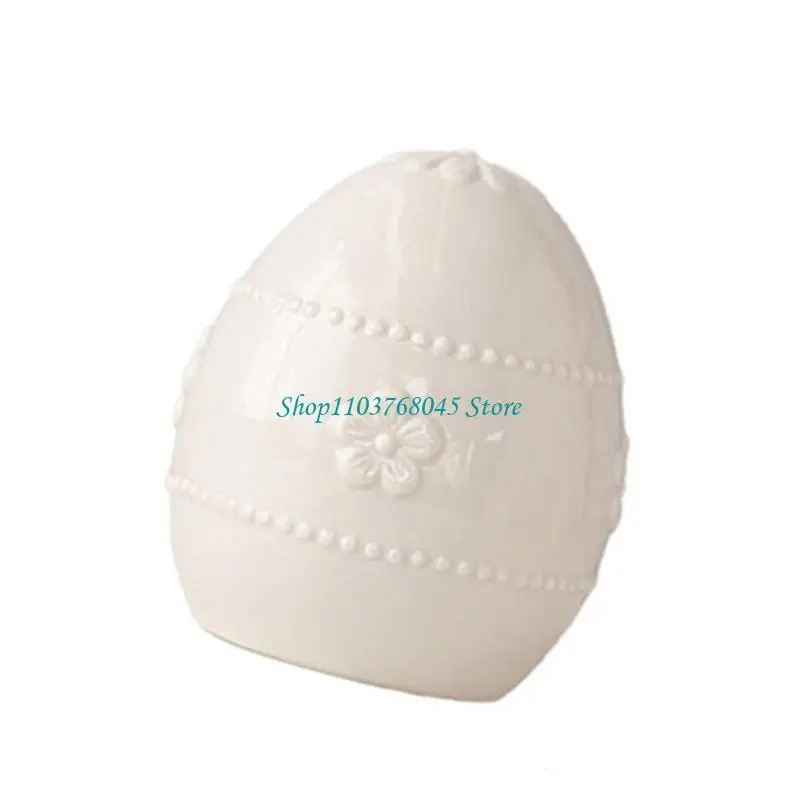 R53F Ceramic Easter Eggs Ornamentation Perfect For Festival Setting Timelessly Table Centerpieces Artistic Homes Decoration
