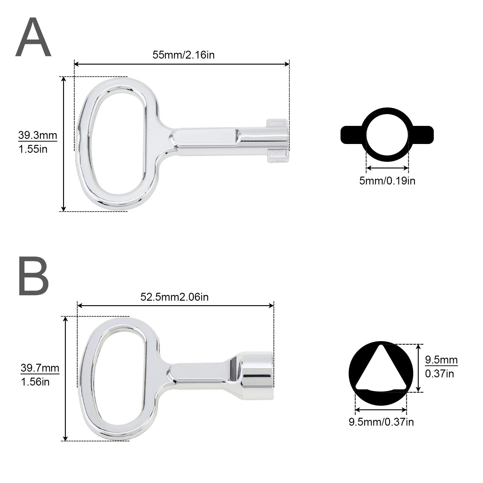 Clé à molette universelle pour porte d\'ascenseur, serrure à Valve, clé utilitaire de plombier, clé triangulaire pour armoires électriques, Trains de