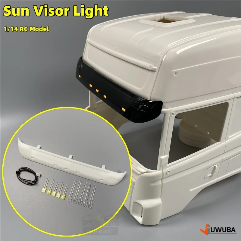

3V Sun Visor Light LED Roof Visor Lamp Simulation for 1/14 Tamiya SCANIA R620 R470 R730 56323 Romote Control Trailer Toy Parts