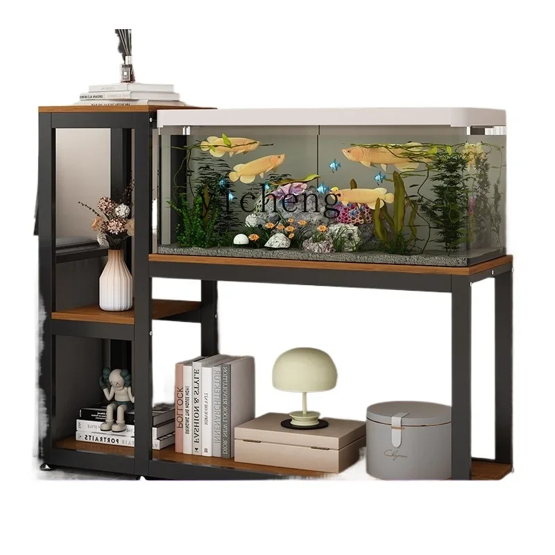 

Двухслойный шкаф для аквариума, стол, основание аквариума, металлический каркас, утолщенный, супер несущий