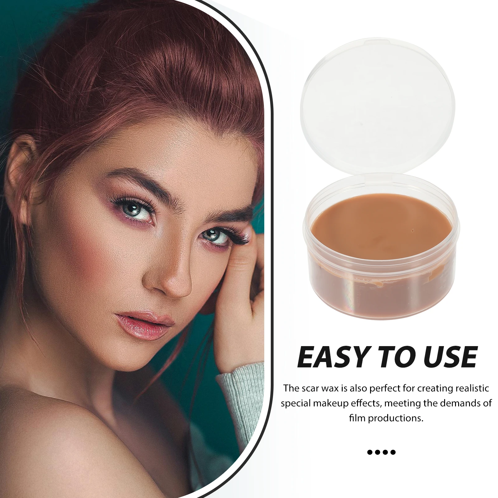 1箱50gメイクアップワックス、傷跡隠し、鼻の傷跡隠し、肌の色を整えるフェイスパテ、偽傷跡、ハロウィン傷キット、モデリングワックス
