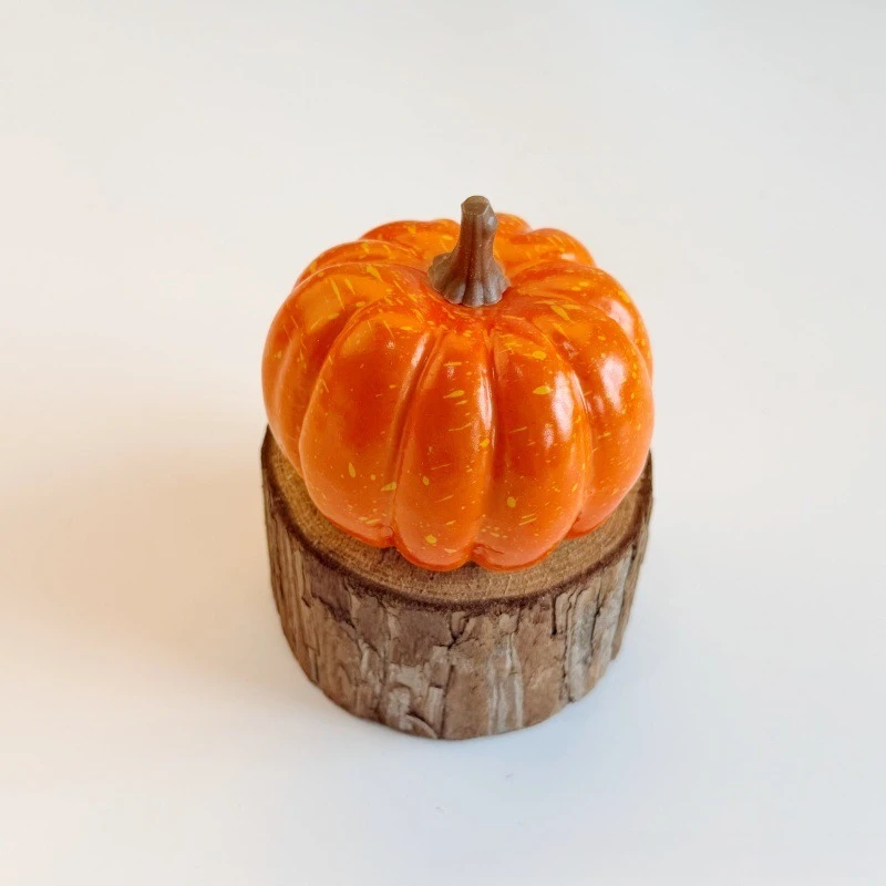 6Pcs Mini Artificial Pumpkin Fake Simulation Vegetable Halloween Home Decoration Props DIY Indoor Craft Pumkin Ornament Set - view 3