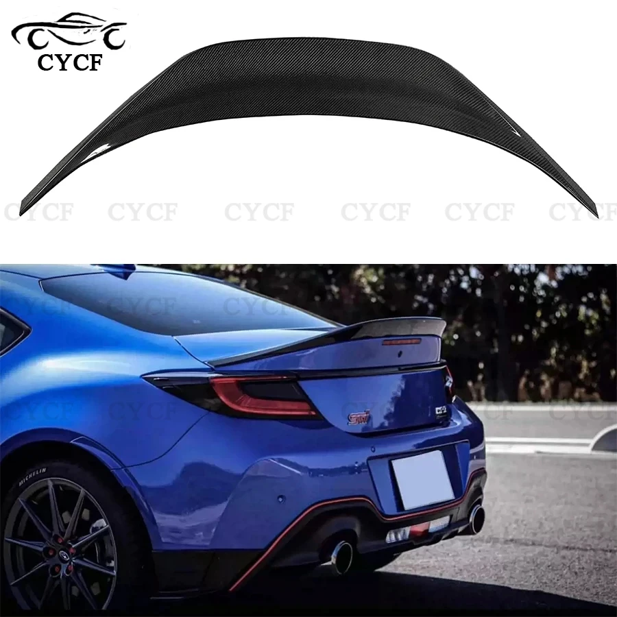 

For Toyota GR86 Subaru BRZ 2019+ Carbon Fiber Tail fins Rear Spoiler Wing Lip Tail Trunk Spoilers Tail fins TRD Style body kit