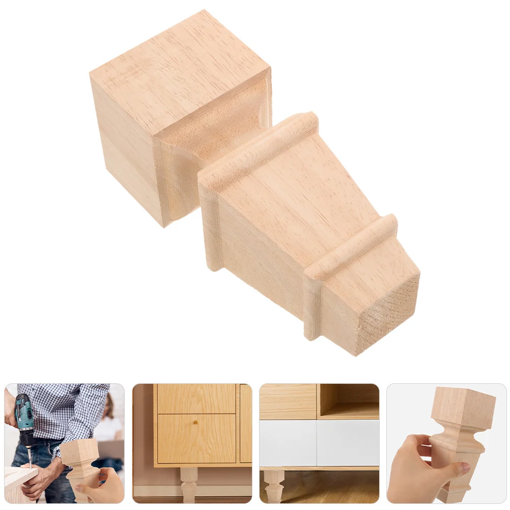 

2Pcs Minimalist Design Wooden Table Legs Sturdy Support for Cabinets Furniture Pieces Wooden Legs for Furniture