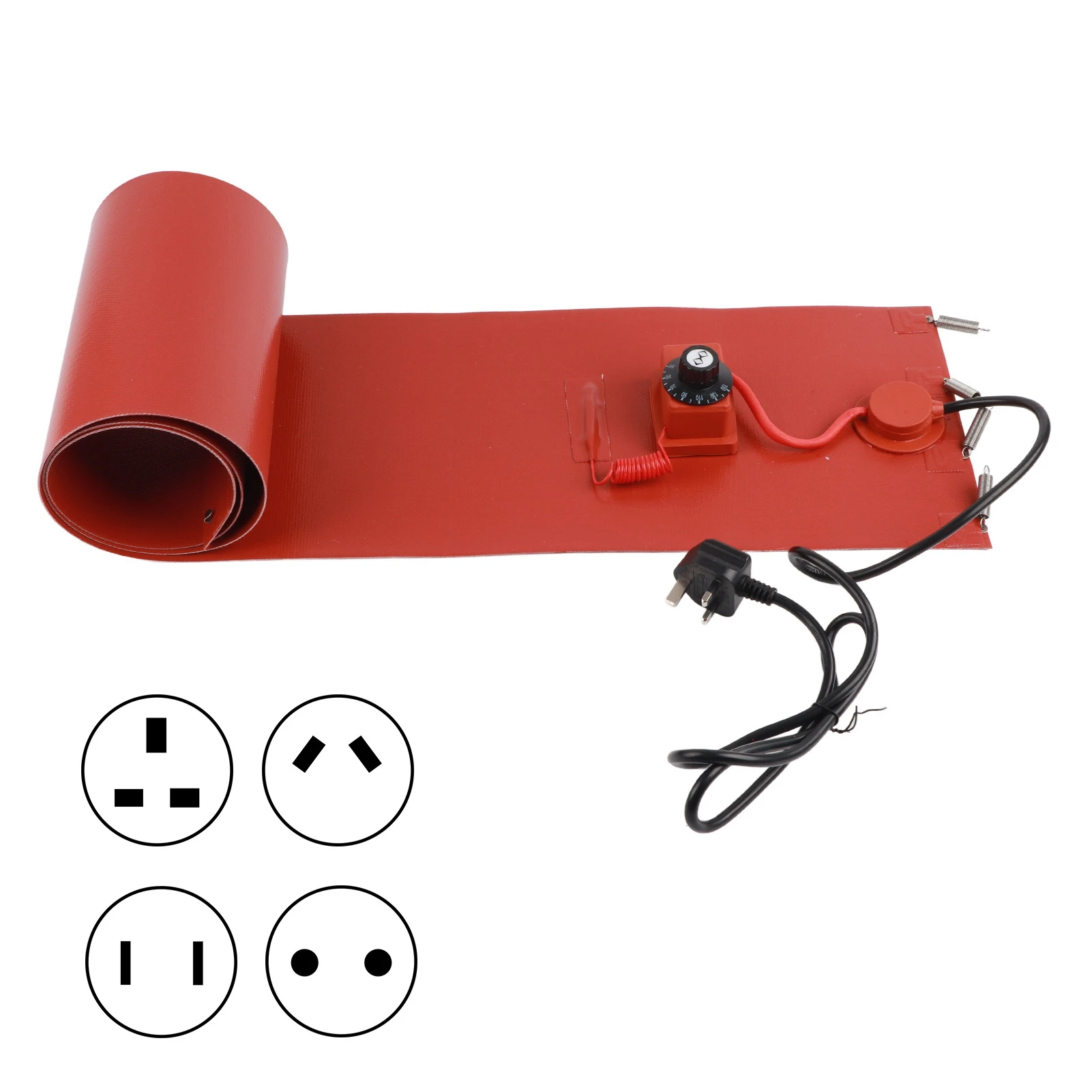 ドラムヒーター 200L ドラムヒーター ドラムペールヒーター 200L オイルドラムヒーターベルト シリコン加熱パッド 弾性スプリングとサーモスタット付き