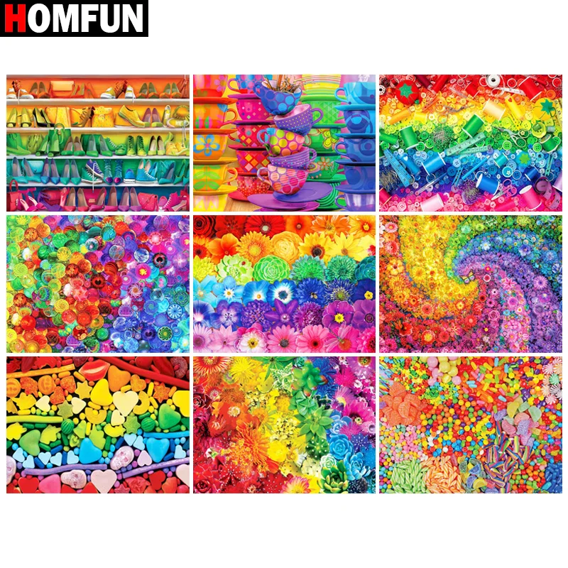 

HOMFUN 5D алмазный узор горный хрусталь рукоделие Diy алмазная живопись вышивка крестиком "пейзаж хризантема" Алмазная вышивка