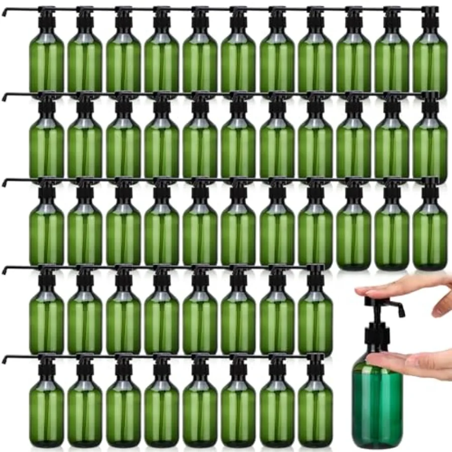 

50 Pack Plastic Soap Dispenser Bulk Empty Pump Bottles Dispenser with Long Pump 10 oz Refillable Dish Soap Hand Washing Bottles