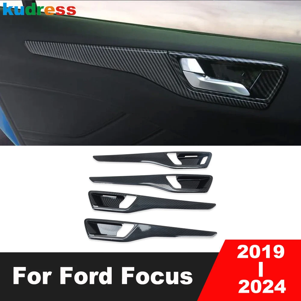 

Car Inside Door Handle Armrest Panel Cover Trim For Ford Focus 2019 2020 2021 2022 2023 2024 Carbon Fiber Interior Accessories