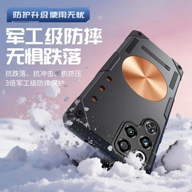 Czerwone miedziano-grafenowe etui termoprzewodzące do telefonu Redmagic 11 Air 10 9 S 10S Pro Plus Pro+ - odporne na wstrząsy silikonowe etui ochronne — zdjęcie produktu 5