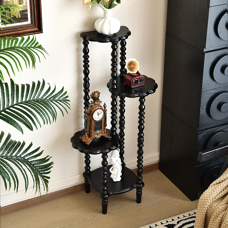 

‌French Antique Solid Wood Corner Shelf-Multi-Tier Wall Mounted Display Storage Rack Rustic Home Decor Organizer for Living Room