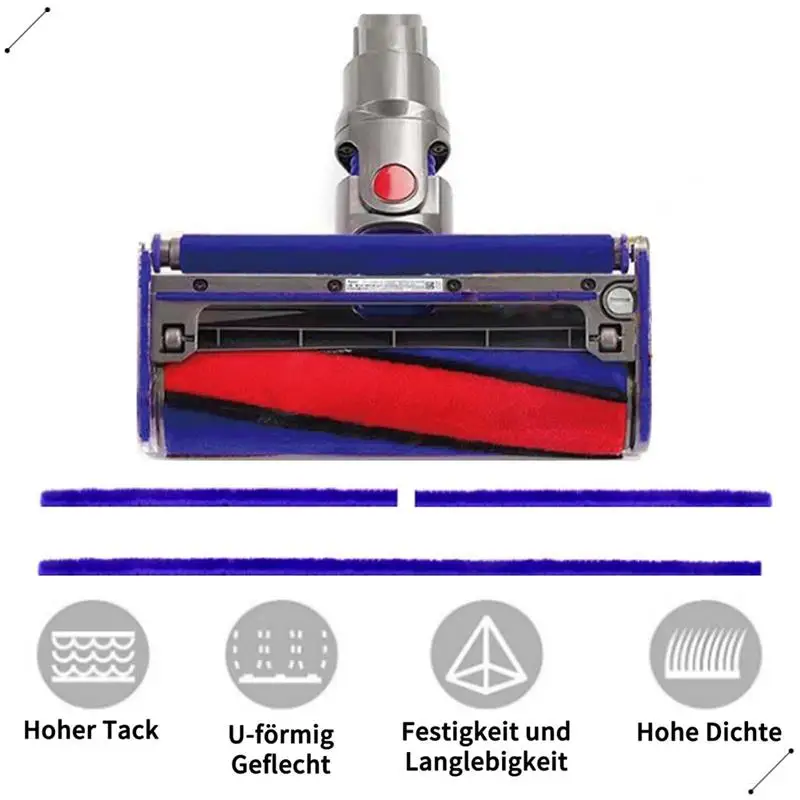 Soft Plush Strips Axle Replacement Casters For Dyson V6, V7, V8, V10, V11 Vacuum Cleaners, Cleaner Head Accessories