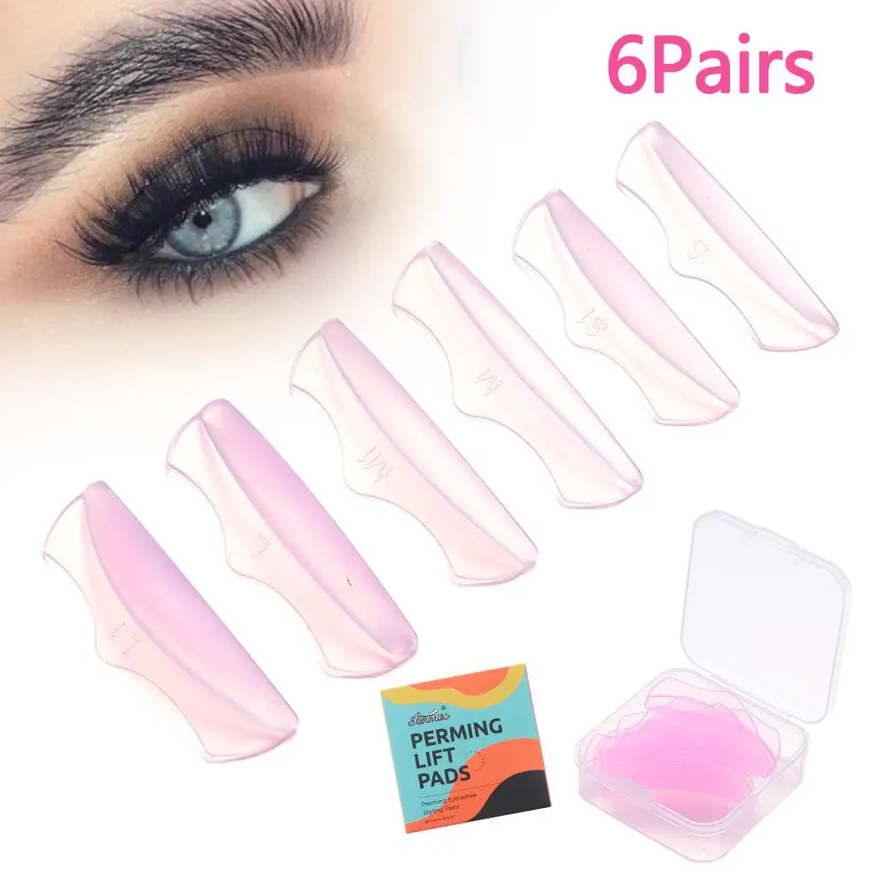 6Pairs Makeup Accessories Silicone Eyelash Perm Pad Reusable Applicator Tools Eye Lashes DIY Eyelash Lifting Kit