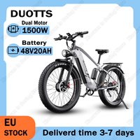 F26 Electric Bike 1500W Dual Motor 48V20AH Lithium Battery Aluminum Alloy Electric Bicycle 26*4.0-inch Fat Tire Mountain E-bike