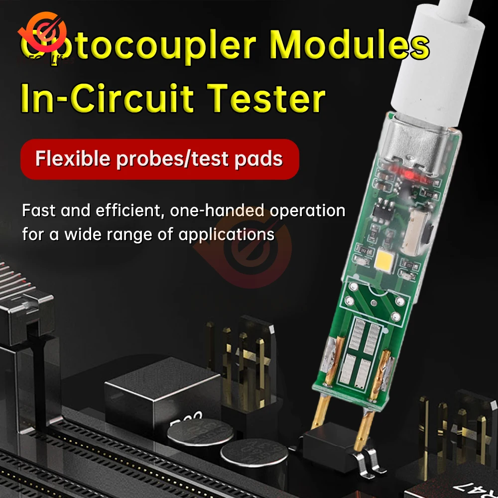 V3.0 4.0 5.0 6.0 4 Pin Optocoupler Tester Online Testing Tool Optocoupler Test Board Electronic Repair Type-c/Micro-b Interface