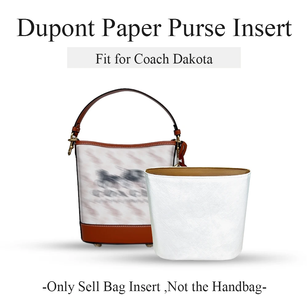 

Dupont Paper Purse Organizer Insert Fit for Coach Dakota Bucket, Inside Storage Bag In Bag Organizer Insert Inner Liner Bag