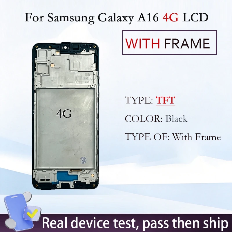 Nieuw voor Samsung Galaxy A16 4G 5G AMOLED LCD Touchscreen Digitizer Display Assemblage Vervanging Reparatie Reserve Onderdelen Mobiele Telefoon