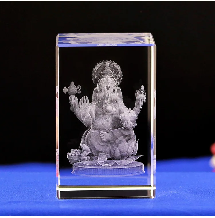 Imagem -02 - Crystal Image Decoration For Home Decor Presentes Elefante Ganyu Riqueza Índia Japão Sudeste Asiático Deus Bom Desconto Melhor 3d