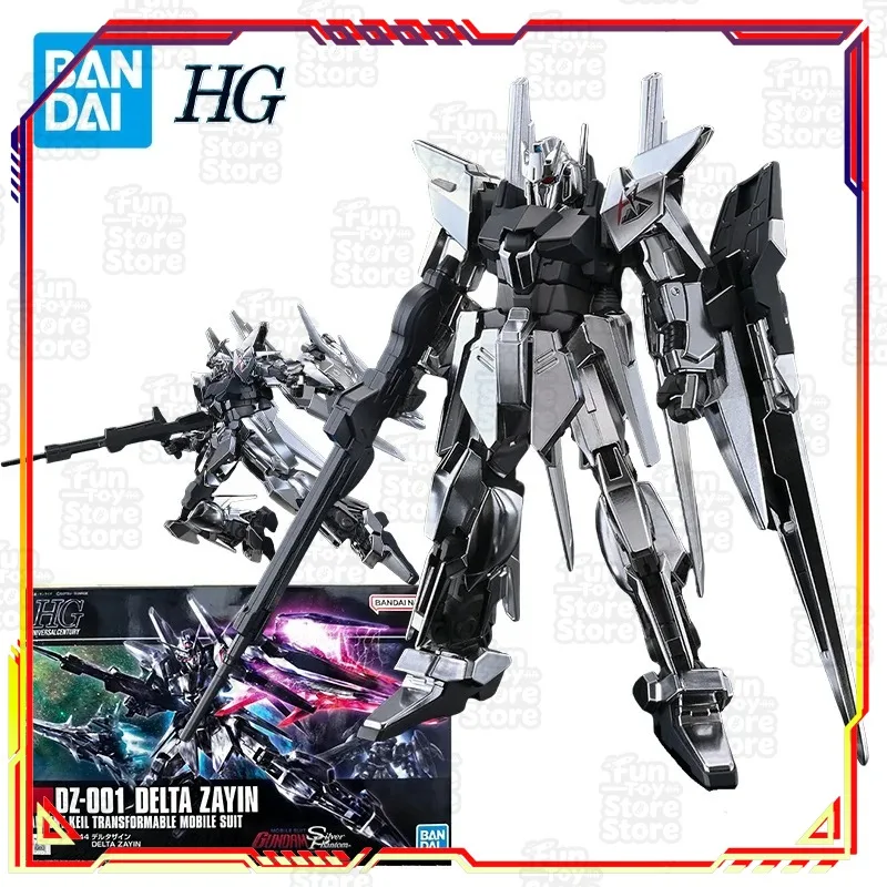 Bandai Gundam Delta Zayin HG 1/144 Actionfigur Mobile Suit Modellbausatz Silberner Phantom Anime-Spielzeug DZ-001 Offiziell Lizenziert