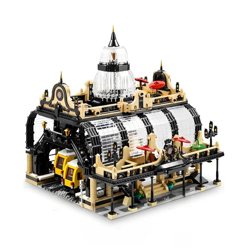 

4074 шт. MOC Studgate Train Station модульное здание вид на улицу модель строительный блок Diy креативная сборка развивающие игрушки подарок