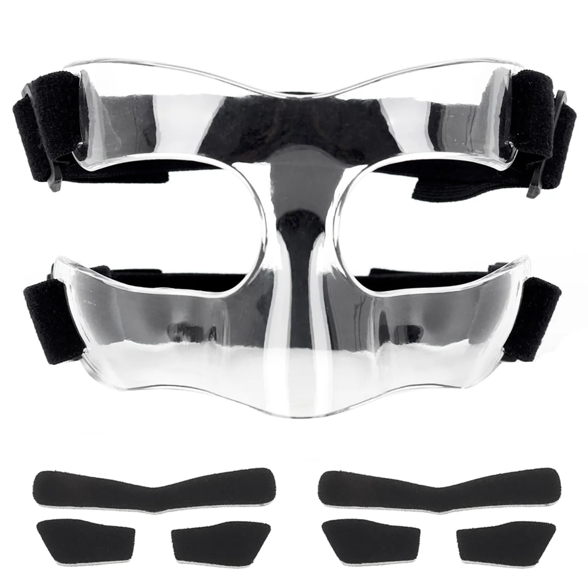 A98TNose Guard for Broken Nose, Adjustable Face Guard Sports Training Face Mask Nose Protector with Padding