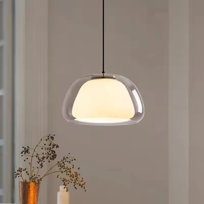 Nordic Jelly Chandelier Cream Style Bauhaus Glass Pendent Lamp Living Dining Room Bar Counter Study Home Decor Lighting Fixtures