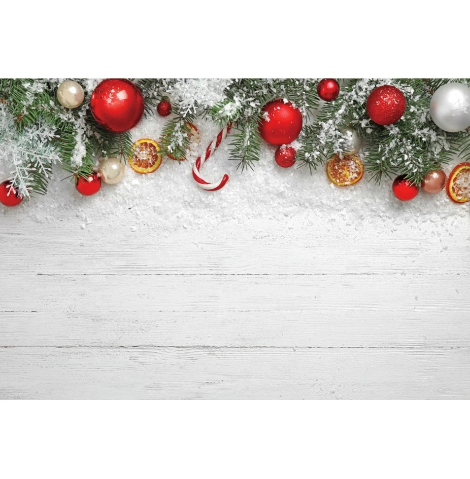 Christmas Wood Backdrop Glitter Lights Red Jingle Bell Holly leaves Xmas Party Kids Portrait Photography Background Decor Banner