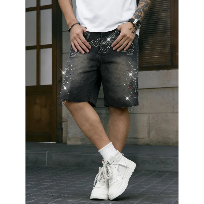 American Streetwear Men's Non- - Shorts Denim Frayed reseña y precio