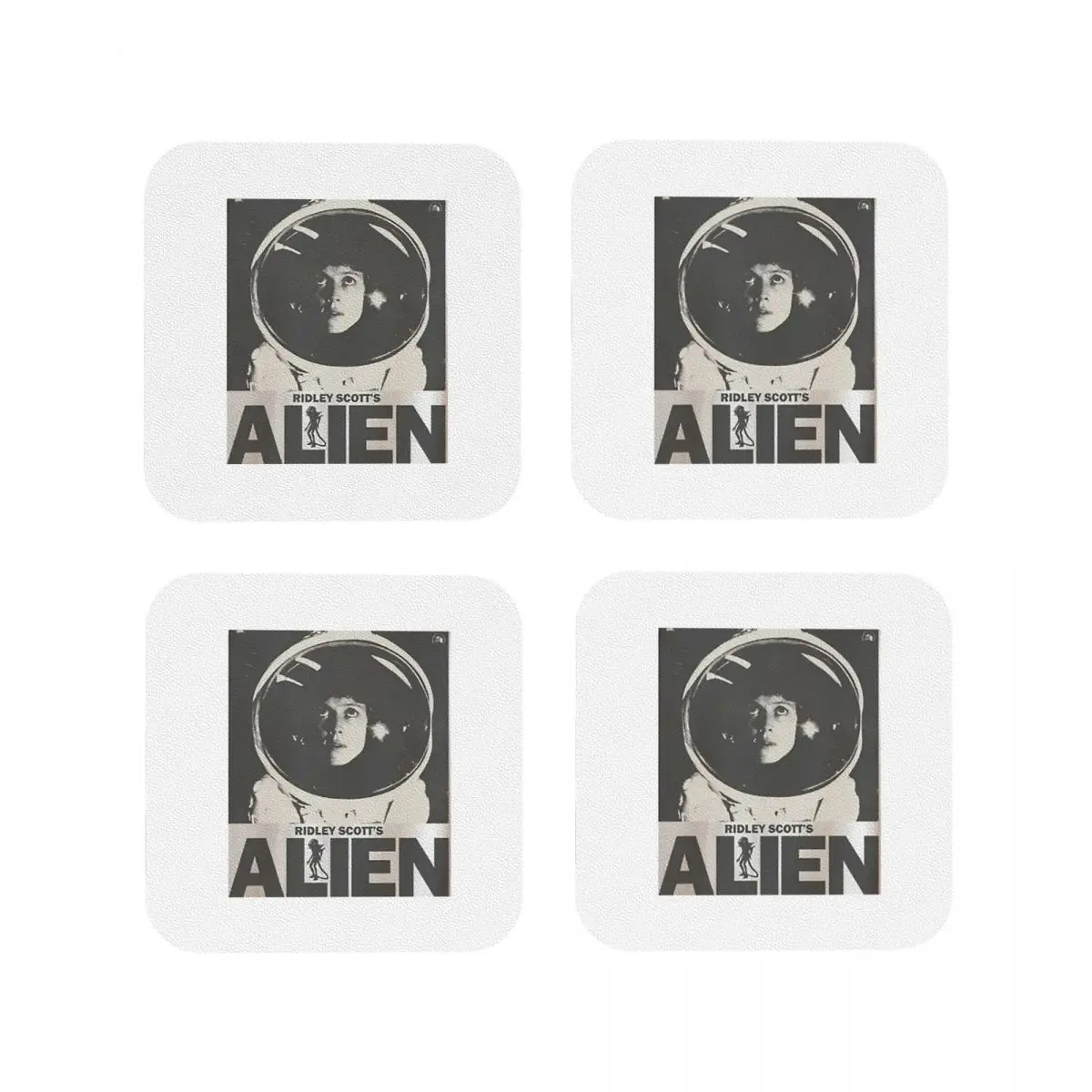 Alien 1979 Coasters Kitchen Placemats Non-slip Insulation Cup Coffee Mats For Decor Home Tableware Pads Set of 4