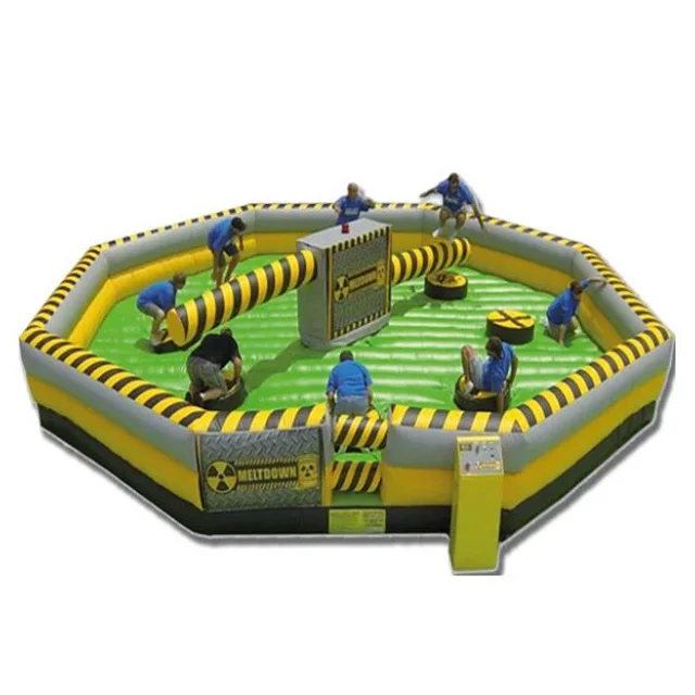 Top Quality Mechanical Game Inflatable Wipeout Meltdown Inflatable Meltdown Game For Sale