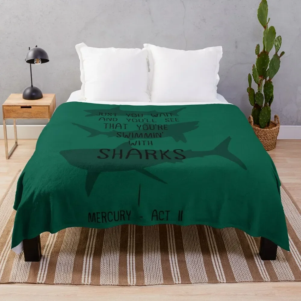 

Sharks Throw Blanket halloween Soft Big for winter fluffy Blankets