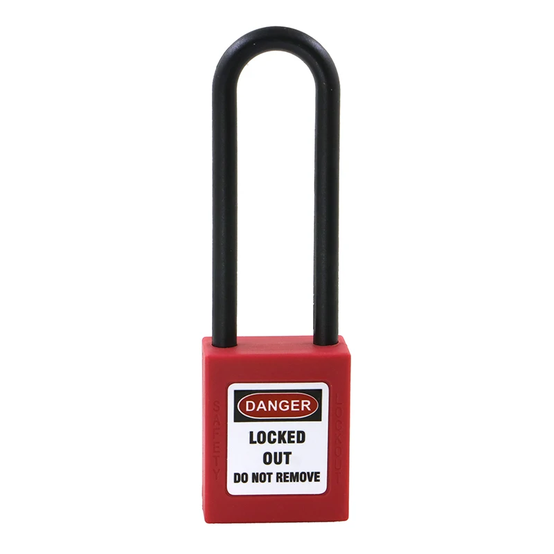 Safety Lockout Padlock 76mm Nylon Shackle Engineering Plastics OSHA LOTO Hazardous Energy Isolation Keyed-Different Keyed-alike