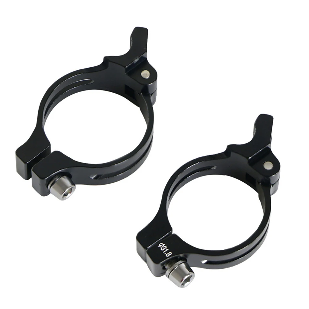 Hot Sales Gear Front Derailleur Clamp 31.8/34.9mm Rust-proof Aluminum Alloy Black Adjustable Front Derailleur Adapter Clip Parts