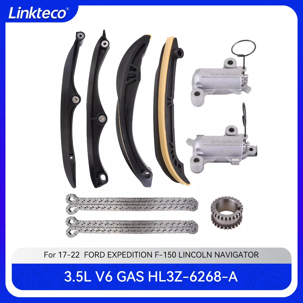 Engine part Timing chain kit Fit 3.5 T L V6 GAS For 17-22 3.5L DOHC Turbo FORD EXPEDITION F-150 LINCOLN NAVIGATOR HL3Z6268A