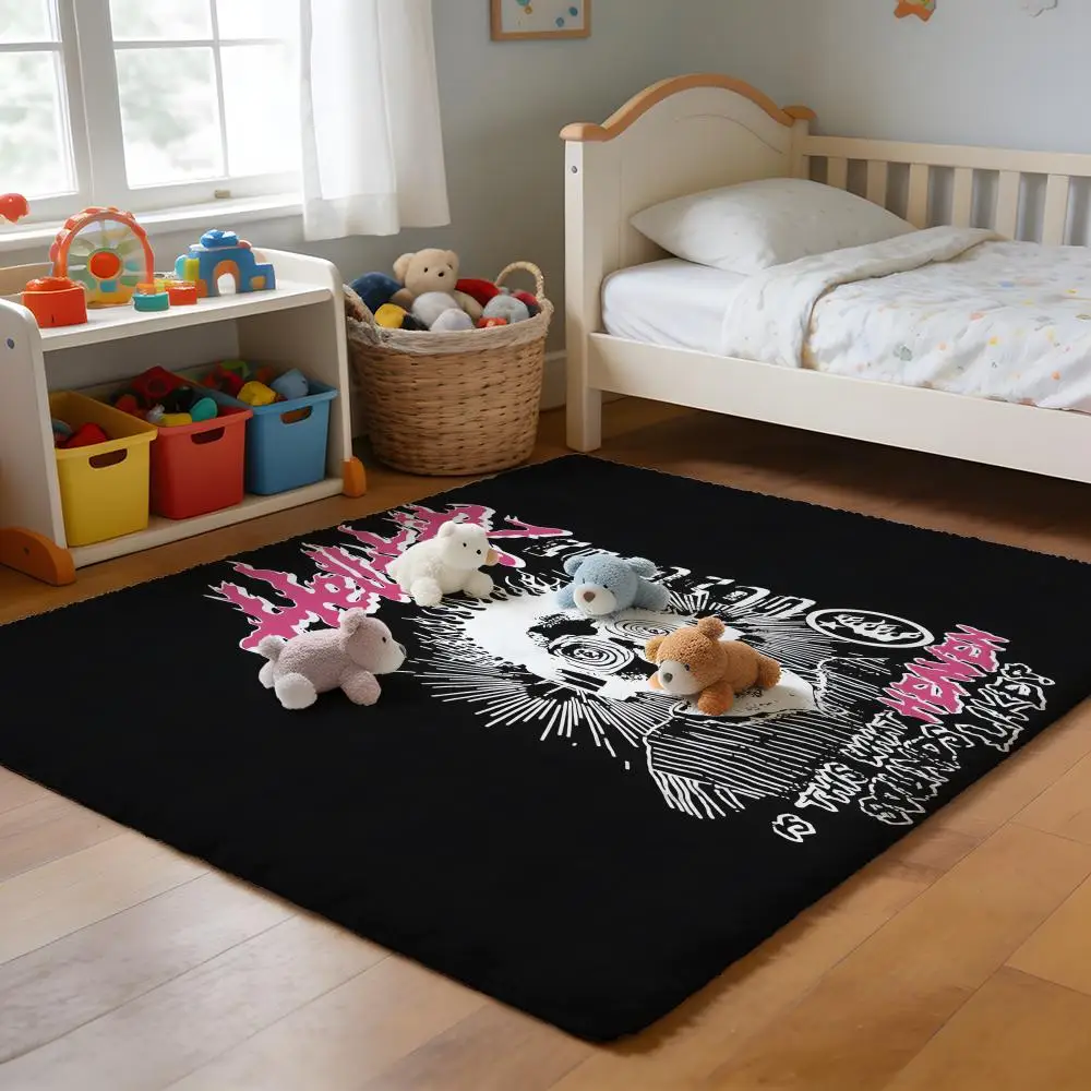 

Floor Mat Soft Flannel Rug Non-Slip Absorbent Mat for Bathroom Bedroom Home Decor Fashion H-HellstarS Logo