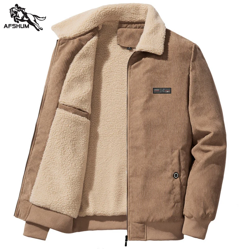 

Jacket Mens autumn Winter New mens jacket collar Solid color Corduroy Jackets men business casual coat Men's coats M-4XL 5XL