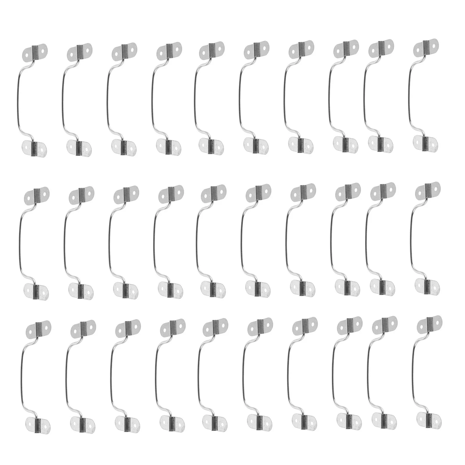 40Pcs Heavy Duty Handle Folding Stainless Steel Industrial Carry Handle Replacement Toolbox Case Chest Storage Box Robust Grip