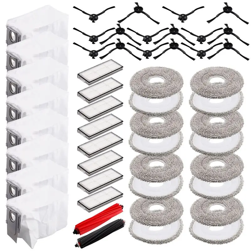 

A24R для Roborock V20 / P10S Pro: основная и боковые щетки, салфетка для влажной уборки, HEPA-фильтр, мешок для пыли, аксессуары и запчасти