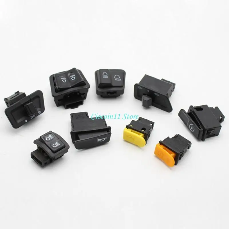 Y1UB Scooter Moped Waterproof Handlebar Mount Switch 3-pin Turn Light On/Off Button Easy to Install